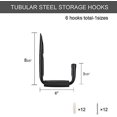 thumbnail image 2 of Garage Hooks, Wall Mounted Bike Hook Heavy Duty Garage Storage Utility Hooks with Jumbo Arm, 6 Pcs Garage Rack Hanger and Chair Pipe Organizer, 2 of 4