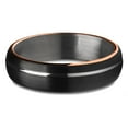 thumbnail image 2 of Gunmetal Tungsten Ring,Black Tungsten Ring,Rose Gold,6mm Wedding Ring,Tungsten Carbide Ring, 2 of 4