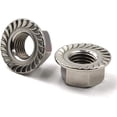 thumbnail image 2 of Écrou à Bride Dentelée, 20 Pcs M10 Acier Inoxydable avec Finition Vive, Résistant à la Corrosion pour Usage Intérieur et Extérieur, Puissance de Maintien Accrue et Filetage Épais, 2 of 5
