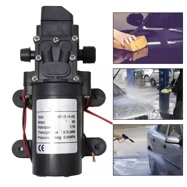 Pompe à Eau à Membrane Auto Amorçante Haute Pression 12 V 5 L/min avec Interrupteur de Pression Intégré pour Lavage de Voiture, Nettoyage de Bateau, Arrosage du Jardin