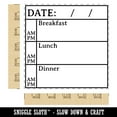 thumbnail image 2 of Daily Meal Tracker Planner Breakfast Lunch Dinner Square Rubber Stamp Stamping Scrapbooking Crafting - Large 2.75in, 2 of 7