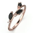 thumbnail image 2 of 0.50ct Black Diamond Moissanite 10K Rose GoldWedding Band, 2 of 4