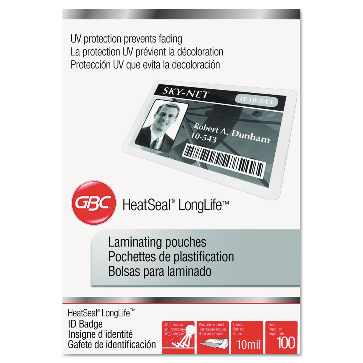 Longlife Thermal Laminating Pouches, 10 Mil, 2.56" X 3.75", Gloss Clear, 100/box | Bundle of 2 Boxes