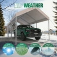 thumbnail image 5 of Clouddwell Carport 10x20 FT Heavy-Duty Portable Carport, Outdoor Car Canopy Shelter with Waterproof Tarp & Wind Resistant Design, Galvanized Steel Frame for Vehicle, RV, Boat, Truck Cover (Khaki), 5 of 8