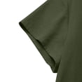 thumbnail image 6 of Ayolanni Dresses for Women 2026 Elastic Waist Short Sleeve Crew Neck Solid Midi A-Line Dress Cotton Linen Daily Casual Modest Swing Sundress with Pockets Green L, 6 of 7
