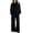 Black, variant on HAJWOH Womens Elegant Lounge Sets Sweatsuit Sets 2 Piece Outfits with Sweater Tops and Wide Leg Sweatpants