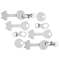 thumbnail image 3 of EXHUMKY Zinc Alloy Silver 4Pcs Unusual Shape Trolley Token Keyring For Shopping Trolley Tokens And Daily Use, 3 of 8