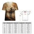 thumbnail image 2 of Cool Horse T-Shirt O Neck Oversize T-Shirts Short Sleeve Classic Tees Women Summer Graphic Tops, 2 of 5