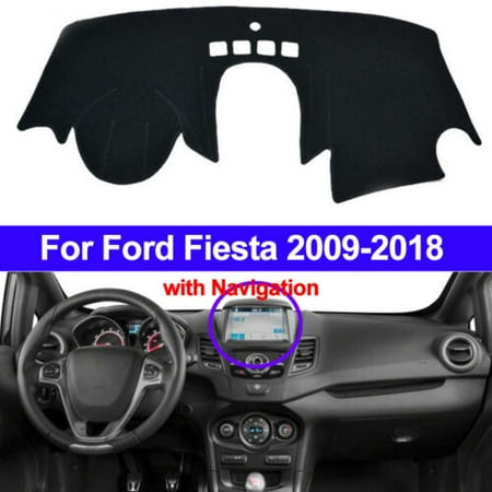 Car Dashboard Cover Dash Mat Pad for Ford Fiesta 2009 - 2016 2017 2018 With NAV