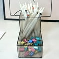 thumbnail image 6 of kkbbma under $5 Pen Holder for Desk, Clear Acrylic Pencil Holder for Desk, Marker Holder with 2 Compartments, Pencil Organizer for Home, Office, Classroom, Bathroom, 6 of 6
