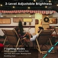 thumbnail image 3 of Solar String Lights Outdoor Camping Lights, Anpro 20.5Ft Solar Powered String Lights with 12LEDs, 7 Modes and Adjustable Brightness, Rechargeable Led Camping Lights for Decor Outdoor Hiking, 3 of 9