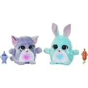 FurReal Fuzzalots Kitty and Bunny Color Change Interactive Feeding Toy, Lights and Sounds, Ages 4 and up