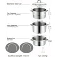 thumbnail image 2 of Cook N Home NC-00256 Presse-Agrumes en Acier Inoxydable 11-Quart, 2 of 6
