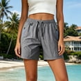 thumbnail image 3 of BLVB Shorts Cargo de Randonnée pour Femmes, Voyage, Sport, Golf, Légers, Été, Course, Gym, Shorts pour Femmes avec Poches à Glissière, 3 of 5