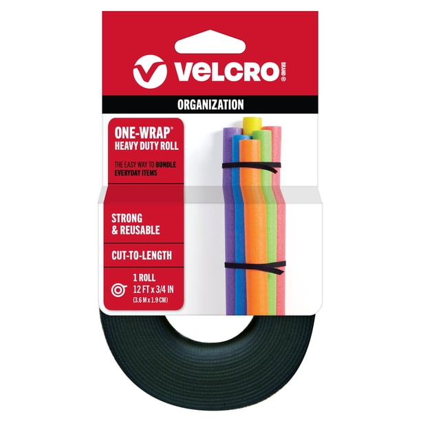 Cinta adhesiva de velcro marca ONE-WRAP de 3,6 m x 1,9 cm