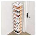 thumbnail image 2 of 9Tier Narrow Entryway Shoe Rack Free Standing Vertical Shoe Organizer Plastic Shoes Storage Shelf Closet Hallway, 2 of 5