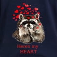 thumbnail image 3 of CafePress - Here's My Heart Cute Raccoon Blowing Kisses Quote - Women's Long Sleeve Graphic Tee Casual Fit, 3 of 4