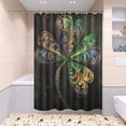 thumbnail image 5 of BZSMCE 4PCS Fractal Four-leaf Clover Shower Curtain Set Bathroom Decorative Set, 5 of 8