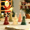 thumbnail image 5 of Christmas Tree Soy Wax Scented Candle, Gold Foil Creative Gift for Christmas Decoration, Pink, 5 of 5
