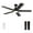Matte Black, variant on Unbranded 62-Inch Brushed Nickel Ceiling Fan with Integrated LED Light and Remote