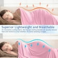 thumbnail image 2 of Enhanced Cooling Blanket for Hot Sleepers Lightweight Soft Double Sided Design Pink 150*200cm, 2 of 9
