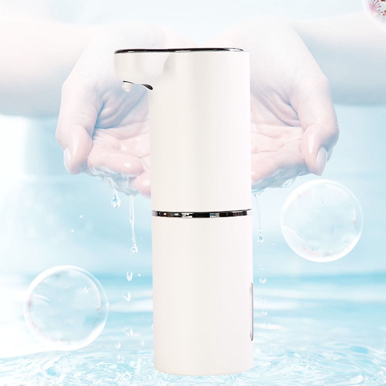 Rupoun Automatic Soap Dispenser 10.14 oz / 300ml Touchless Rechargeable Foaming Soap Dispenser with Infrared Motion Sensor for Kitchen Bathroom Bathroom Accessories Waterproof Smart Hand Washer