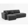 thumbnail image 6 of 104" Modular Sectional Sofa Couch, 3 Seat L-Shaped Sofa with Chaise, Backrests, Modern Upholstered Lamb Wool Left Facing Sofa for Living Room, Apartment, Office, Gery, 6 of 7