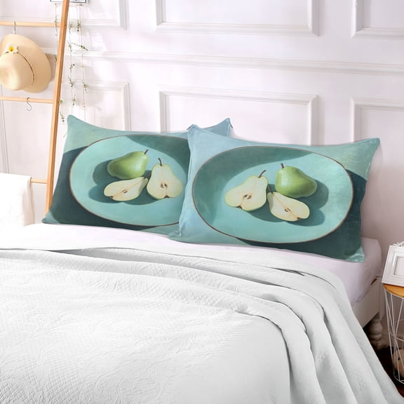 Pillow Case Plush Pillow Green Pear Case standard size/King size/Queen size Bed Pillow Pillowcases