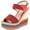 Red, variant on Womens Wedge Sandals Ankle Strap Espadrille Wedge Heels Sandals Peep Toe Gladiator Platform Casual Dressy Sandals