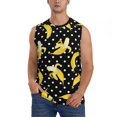 thumbnail image 1 of Bingfone Banana Pattern Men's Tank Tops Workout Sleeveless Tee Shirts Running Beach Tanks for Men-3X-Large, 1 of 7