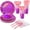 Iridescent Pink, variant on 175 Pcs Iridescent Party Plates and Napkins, Iridescent Party Decorations Include Scalloped Holographic Paper Plates and Napkins Set for Birthday, Mermaid, Disco, Frozen