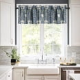 thumbnail image 5 of Floral Kitchen Valance, William Morris Art Botanical Printed Small Window Treatments for Kitchen Living Room Bathroom Cafe Decor Rod Pocket Vintage Retro Teal Valances 54x18 Inch, 1 Panel, 5 of 5