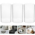 thumbnail image 3 of 3pcs Windproof Clear Glass Cylinder Candleholders Open Ended Candle Tube Shades, 3 of 6
