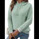 thumbnail image 1 of Sudadera con Capucha de Forro Sintético para Mujer, Estilo Holgado y Versátil. Verde S, 1 of 10