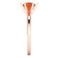 thumbnail image 3 of Clara Pucci 14K Rose Gold 1ct Red Solitaire Ring for Women, 3 of 8
