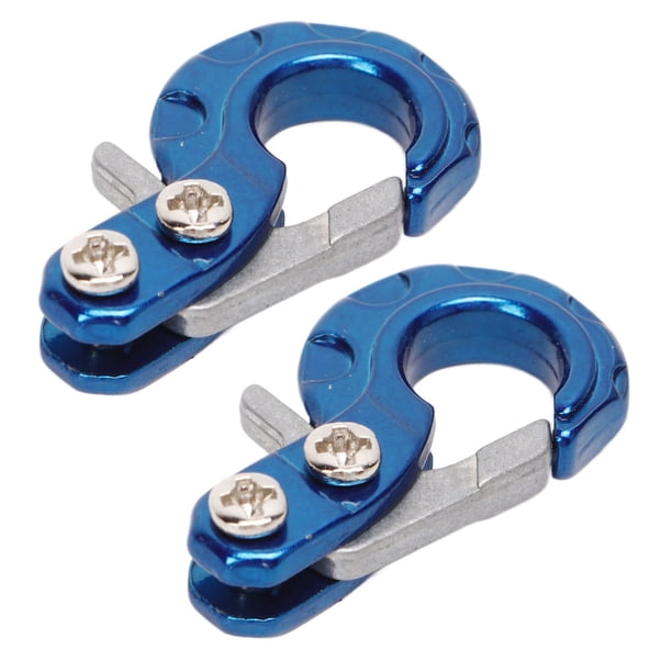 Ganchos De Remolque RC, Piezas De Repuesto Resistentes A La Corrosión 2 Uds Gancho De Cuerda De Tracción Estructura Firme De Tamaño Estándar Para Coches De Control Remoto 1/10 ANGGREK Azul