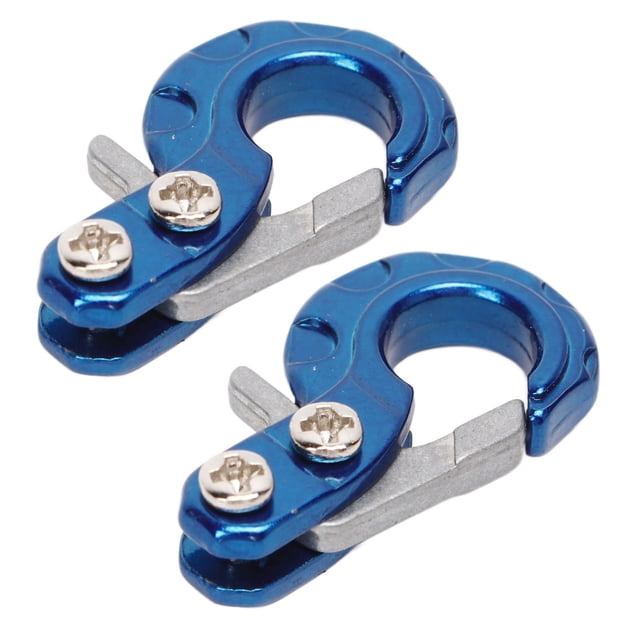 RC Trailer Hooks, Traction Rope Hook Aluminum Alloy Lightweight Easy Installation 2PCS For 1/10 Remote Control Cars Red,Blue,Black
