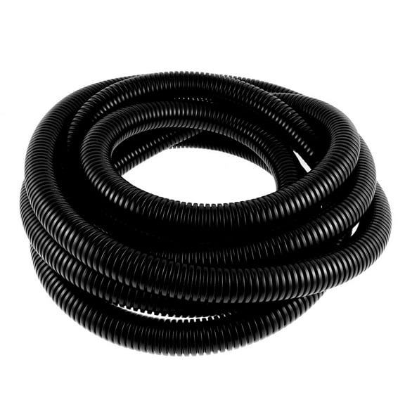 4.7 M 22 x 28 mm Flexible Corrugated Conduit Tube for Garden,Factory,Office Black
