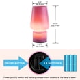thumbnail image 5 of BrightSide Pink Little Glass Battery Lamp - 8.5" LED Table Lamp with Translucent Glass Construction, 5 of 5