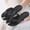 Black, variant on Bathroom Sandals, Lightweight EVA Slip-On with Massage Footbed, Non-Slip for Wet Floors, Portable for Travel, Dorm, and Beach House Green 36