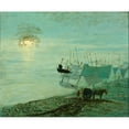 thumbnail image 2 of John Noble 17x15 Black Ornate Wood Framed Double Matted Museum Art Print Titled - Beach Scene (ca. 1910), 2 of 5