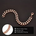 thumbnail image 5 of Metal Copper Bracelet 99.9% Pure Copper Cuban Link Design Satisfactory Gift for Men, 5 of 5