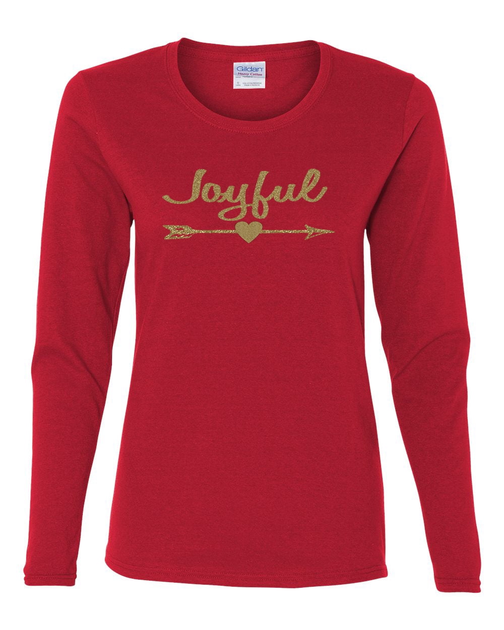 Joyful Gold Glitter Christmas Shirt 