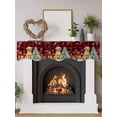 thumbnail image 2 of Christmas Dog Fireplace Mantle Scarf, Xmas Tree Poinsettia Botanical Red Buffalo Plaid Mantel Cover Table Runner for Home Living Room Door Window, Indoor Outdoor Holiday Party Decor 17" x 90", 2 of 6