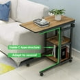 thumbnail image 5 of Tribesigns Sofa Side Table, Mobile C Table End Table Snack Table with 2-Tier Storage Shelves and wheels for Sofa Couch,Adjustable Height, 5 of 6