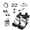 Music Note Piano, variant on Yuyamidu Music Note Piano Car Seat Covers Set 13 Pcs Steering Wheel Cover Seat Belt Cover Trash Can Rear View Mirror Cover Cup Coasters Chapstick Holder Keychains Gifts for Men Woman
