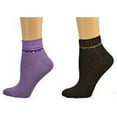 thumbnail image 5 of Sierra Socks Women's Socks Ankle Low Cut 4 Pair Pack Multi Color Socks Large Lilac Brown Ivory Navy, 5 of 8