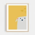 thumbnail image 2 of Cute Dog Yellow Hearts - Illustration Dog Minimalist Whimsical Animal Modern Art Humor Unframed Wall Art Print 24 x 32 inches, 2 of 4