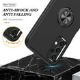 thumbnail image 3 of for Samsung Galaxy A23 4G Case, 360° Rotatable Ring Holder Kickstand Dual Layer Military-Grade Drop Tested Protection Support Car Holder Mount Magnetic Absorbing Bumper Phone Case, Black, 3 of 7