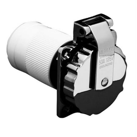 Marinco Marinco 50Amp-125V Stainless Steel Inlet